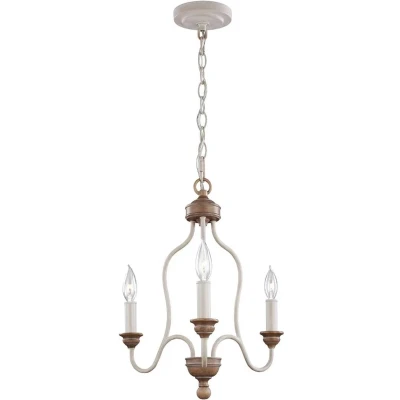 Afbeelding van Feiss LED Kroonluchter 3X E14 Max 40W Dimbaar Chalk Washed/Beachwood