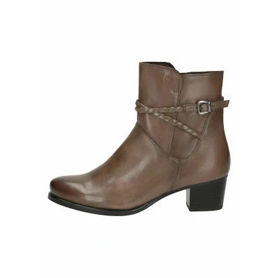 Afbeelding van Caprice Cowboy/Bikerlaarsjes, Dames, Maat: 40.5, Taupe nappa Leer/ synthetisch