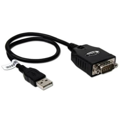 Afbeelding van Hamlet XURS232 USB to serial port adapter seriële kabel Zwart 0,65 m Type A DB 9