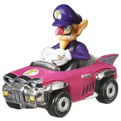 Afbeelding van Hot Wheels Model DieCast KART BADWAGON van Walui GJH54 Super Mario schaal 1/64 5 cm