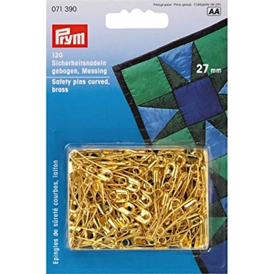 Afbeelding van Prym Veiligheidsspelden gebogen 27mm goud 120 stuks