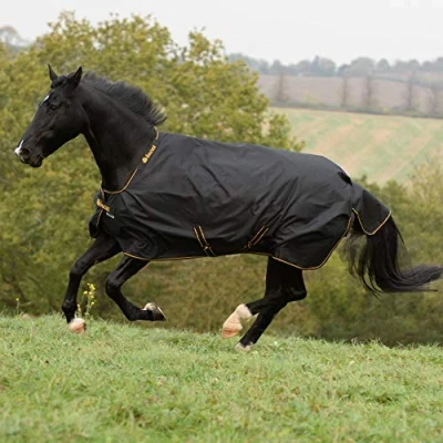 Afbeelding van Bucas Irish Turnout Big Neck 50g Black/Gold 165/213