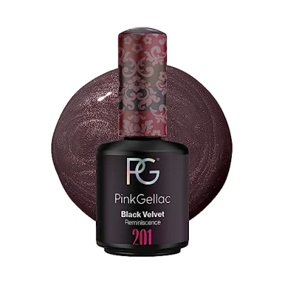 Afbeelding van Pink Gellac 201 Black Gel Nagellak 15ml Zwart Glanzende Gellak Gelnagellak Gelnagels Producten Nails