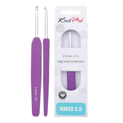 Afbeelding van KnitPro Waves 2.0 Royal Plum haaknaald 3,75mm