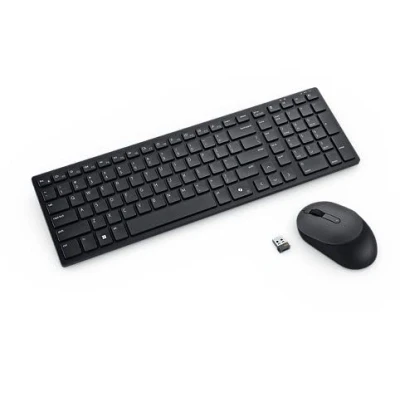 Afbeelding van Dell Pro Compact Silent Keyboard and Mouse KM555 Toetsenbord en muis set draadloos 2.4 GHz, Bluetooth 5.1 QWERTY Italiaans zwart met 3 years NBD Advance Exchange