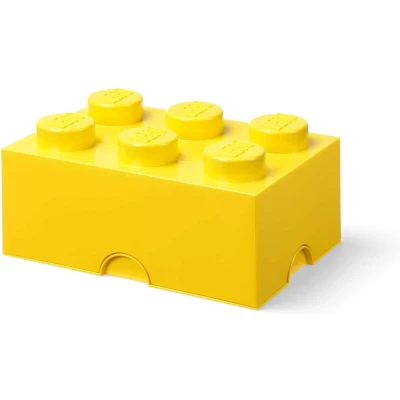 Afbeelding van Lego Opbergbox Brick 6 Nylon Geel