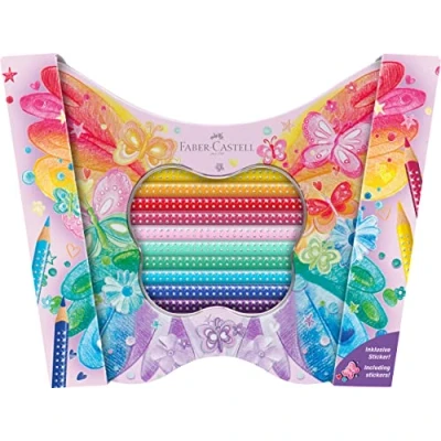Image de Boîte 20 Crayons Faber Castell Papillon Sparkle