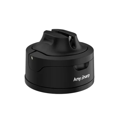 Afbeelding van AnySharp Evo messenslijper, handsfree beveiliging, PowerGrip zuignap, slijpt alle keukenmessen, ideaal voor gehard en gekarteld staal, zwart