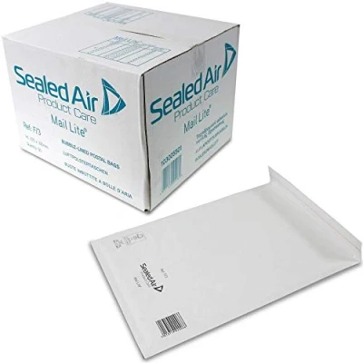 Afbeelding van Mail Lite Luchtkussenenveloppen, Wit, F/3, 220 X 330 Mm, Doos Van 50 Stuks Enveloppen