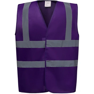Afbeelding van Yoko Signalisatievest met 2 Banden &amp; Bretels YHVW100 purple
