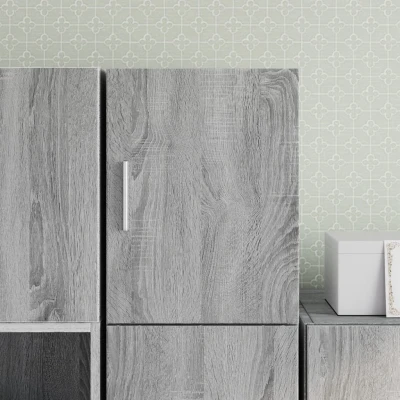 Afbeelding van Wandkast 30x42,5x40 cm bewerkt hout grijs sonoma eikenkleurig