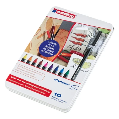 Image de Edding 1300 feutres de coloriage boîte en métal 10 pièces (2 mm ogive)