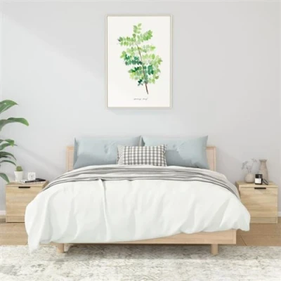 Afbeelding van Nachtkastjes 2 st 40x39x40 cm sonoma eikenkleurig