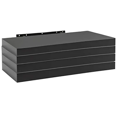 Afbeelding van WOLTU RG9368sz 4 wandrek van MDF hout, 50 x 23 3,8 cm, zwart
