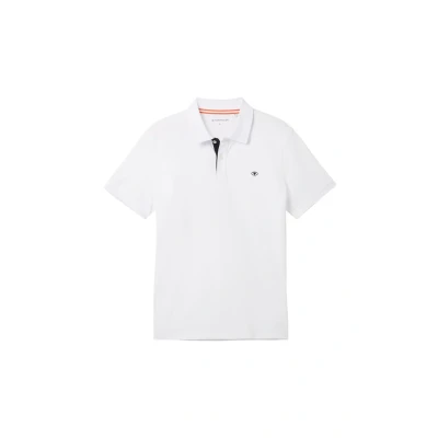 Afbeelding van TOM Tailor Basic POLO Poloshirt, Heren, Maat: Small, White