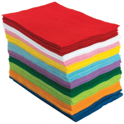 Afbeelding van Colorations Easy Vilt Vellen, Set van 100 (10 Kleuren)