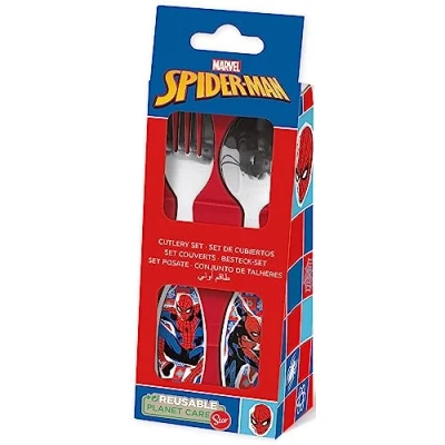 Afbeelding van Bestekset Spider Man CZ11342 Roestvrij staal Multicolour 2 Onderdelen