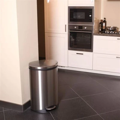Image de EKO Poubelle à pédale Shell 2x22 L Argenté mat