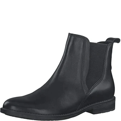 Afbeelding van Marco Tozzi Korte laarzen, Dames, Maat: 37, Black Imitatieleer/ textiel