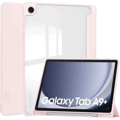 Afbeelding van iMoshion Tablet Hoes Geschikt voor Samsung Galaxy Tab A9 Plus Trifold Hardcase Bookcase Roze