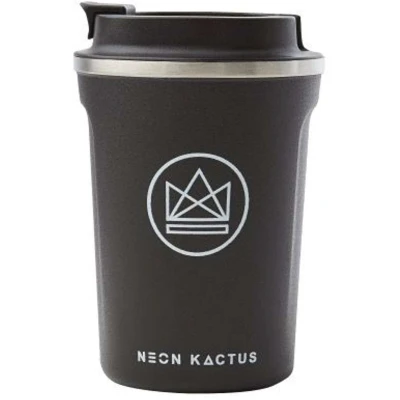 Afbeelding van Boxxxie Neon Kactus Reisbeker Rock Star 380 Ml Rvs/siliconen Zwart