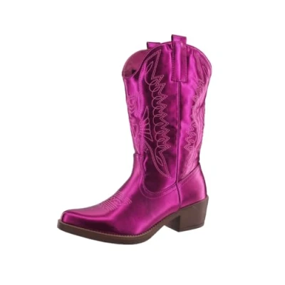Afbeelding van Elara Cowboy/Bikerlaarzen, Dames, Maat: 40, Rosa Kunststof