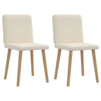 Afbeelding van vidaXL Eetkamerstoelen 2 st linnen
