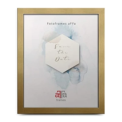 Afbeelding van aFFa frames, Hekla Rechthoekige fotolijst van MDF, onderhoudsvriendelijk, 24 x 30 cm, goudkleurig met acrylglasplaat