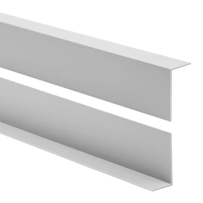 Afbeelding van Quest Pvc randbeschermingshoek, zonder plakband, hoeklijst en hoekbescherming, 35 x 18 mm, 200 cm, grijs