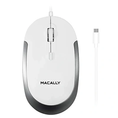 Afbeelding van Macally UCDYNAMOUSE W Optische bedrade USB C muis met een stille klik Wit