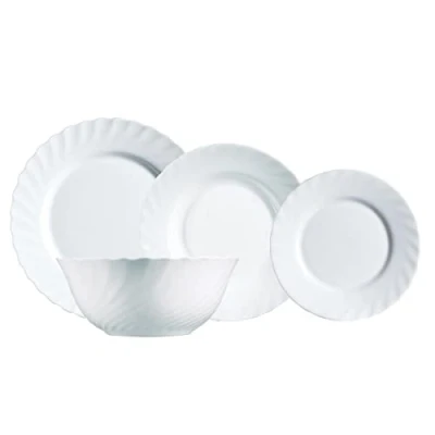 Afbeelding van Luminarc Trianon Serviesset Wit 6 personen 19 delig