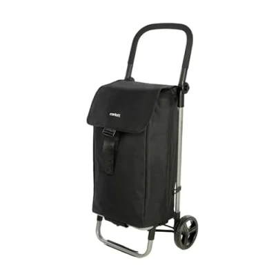 Afbeelding van Carlett Lite Style Boodschappentrolley Tasinhoud 60L 2 wielen Lichtgewicht Opvouwbaar Rood