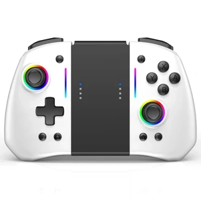 Image de Switch Controller for Nintendo Controller, Wireless Pro Joycon, Handheld OLED Grip Remote with 8 RGB Colors, Adjustable TURBO, Dual Motor Vibration, Back Button