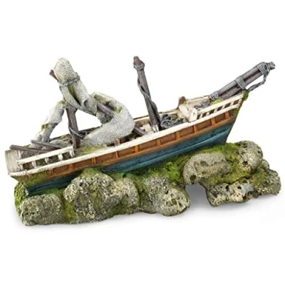 Afbeelding van Aqua Della Aquariumdecoratie Vissen Boat L 36x13,5x18,5cm 1st