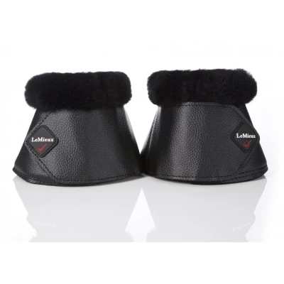 Image de LeMieux Cloches d&#039;Obstacles WrapRound Peau d&#039;Agneau Fleece Noir