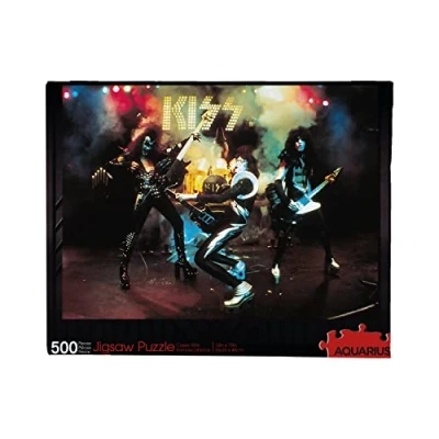 Afbeelding van AQUARIUS KISS Live Puzzel (500 stuks Jigsaw puzzel) Glare Free Precision Fit Virtually No Puzzle Dust Officieel gelicentieerd Merchandise &amp; Collectibles 35 x 45 cm