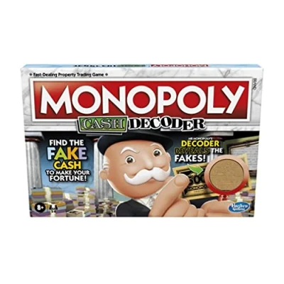 Afbeelding van Monopoly Gelddecoder gezelschapsspel voor gezinnen en kinderen vanaf 8 jaar, inclusief de Mr. decoder om nep te vinden, 2 tot 6 spelers