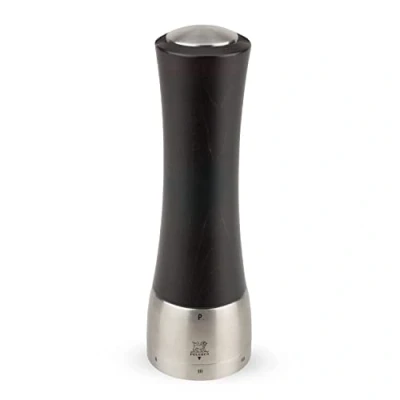 Afbeelding van Peugeot Madras Handmatige pepermolen, u&#039;Select maalinstelling, kleur: chocolade/roestvrij staal, maat: 21 cm, materiaal: hout/roestvrij 25229