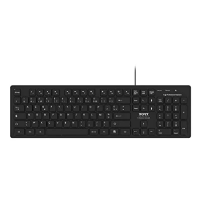 Afbeelding van Port Designs 900752 FR toetsenbord Kantoor USB AZERTY Frans Zwart
