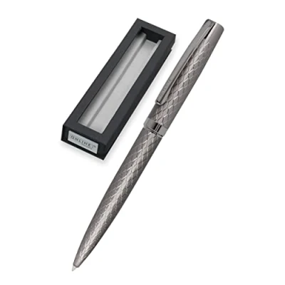 Afbeelding van Online Eleganza Diamond Titan Hoogwaardige metalen balpen verwisselbare grote vulling clip schrijfkleur: zwart onuitwisbaar met verpakking
