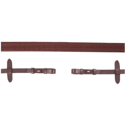 Afbeelding van BR Teugel Eventa Pro Grip 16mm /ronde Gesp Bruin/Goud Full