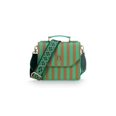 Afbeelding van Pip Studio Frances Cross Body Schoudertas Small Stripe Green