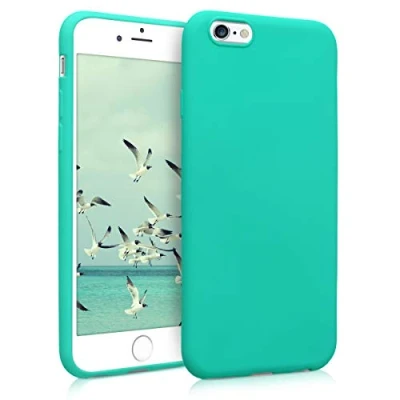 Afbeelding van kwmobile telefoonhoesje geschikt voor Apple iPhone 6 / 6S Hoesje smartphone Back cover in neon turquoise