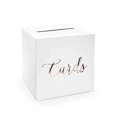 Afbeelding van Partydeco Enveloppendoos Cards Rose Gold