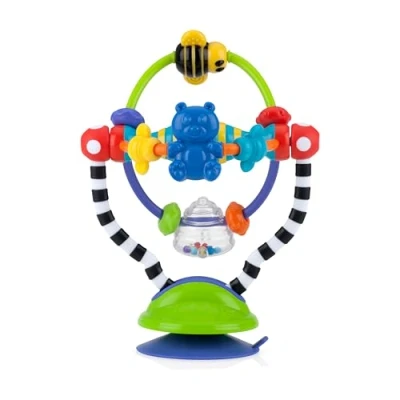 Image de Nuby Silly Spinwheel Jouet interactif avec ventouse pour chaise haute et table 6 mois Divertissement éducatif Multicolore