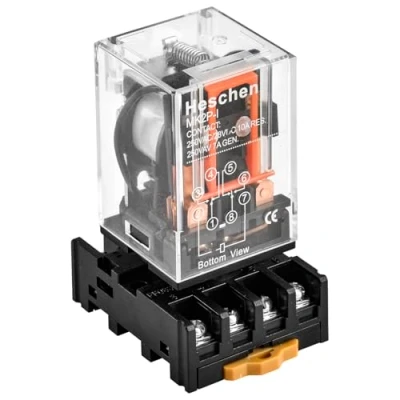 Afbeelding van Heschen MK2P I AC 220V 8 polige DPDT spoel met steekaansluiting PYF83A