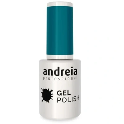 Image de Andreia Vernis Gel Semi Permanent pour Lampe UV/LED à Ongles Couleur Intense Tenue 4 Semaines French Manucure 203 Vert Nuances de Bleu Néons 10 ml