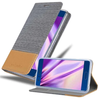 Afbeelding van Cadorabo Hoesje geschikt voor Honor 9 in LICHTGRIJS BRUIN Beschermhoes met magnetische sluiting, standfunctie en kaartvakje Book Case Cover Etui