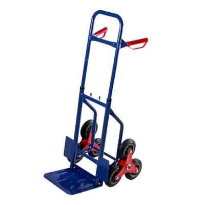 Afbeelding van Trapwagen inklapbaar tot 150 kg, 3 voudige sterwielen van hard rubber, stalen frame, transportwagen