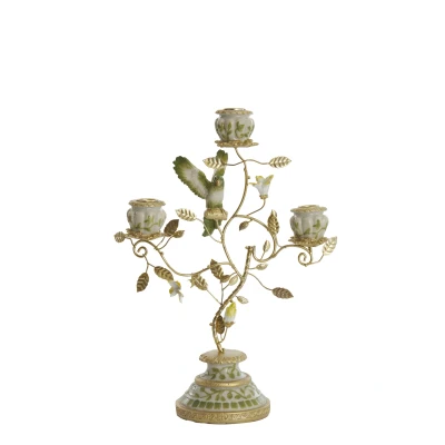 Afbeelding van Light &amp; Living Kandelaar PARROT 26x13x37cm Wit